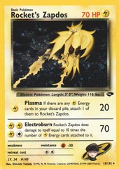 Rocket's Zapdos - 15/132 - Holo Rare - Unlimited Edition